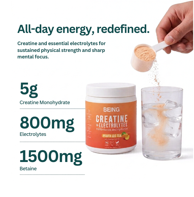 Creatine + Electrolytes (Peach Ice Tea) 30 Servings